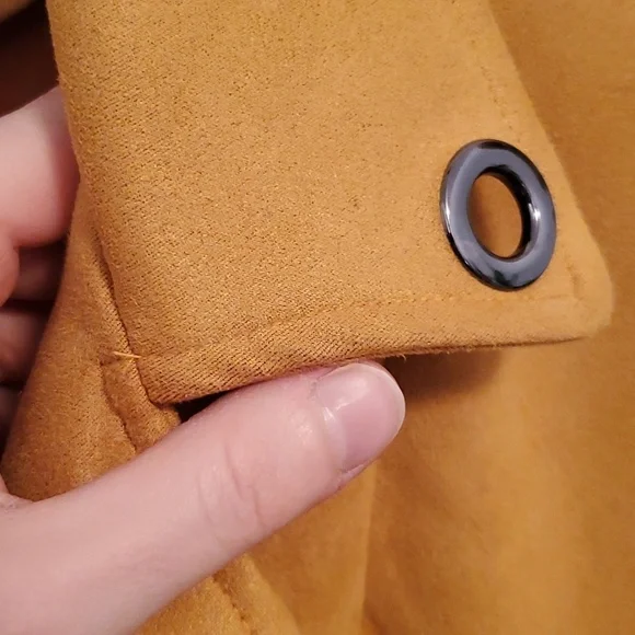 Luna Moon yellow suede moto jacket, women size Small Oversized. - Picture 10 of 10